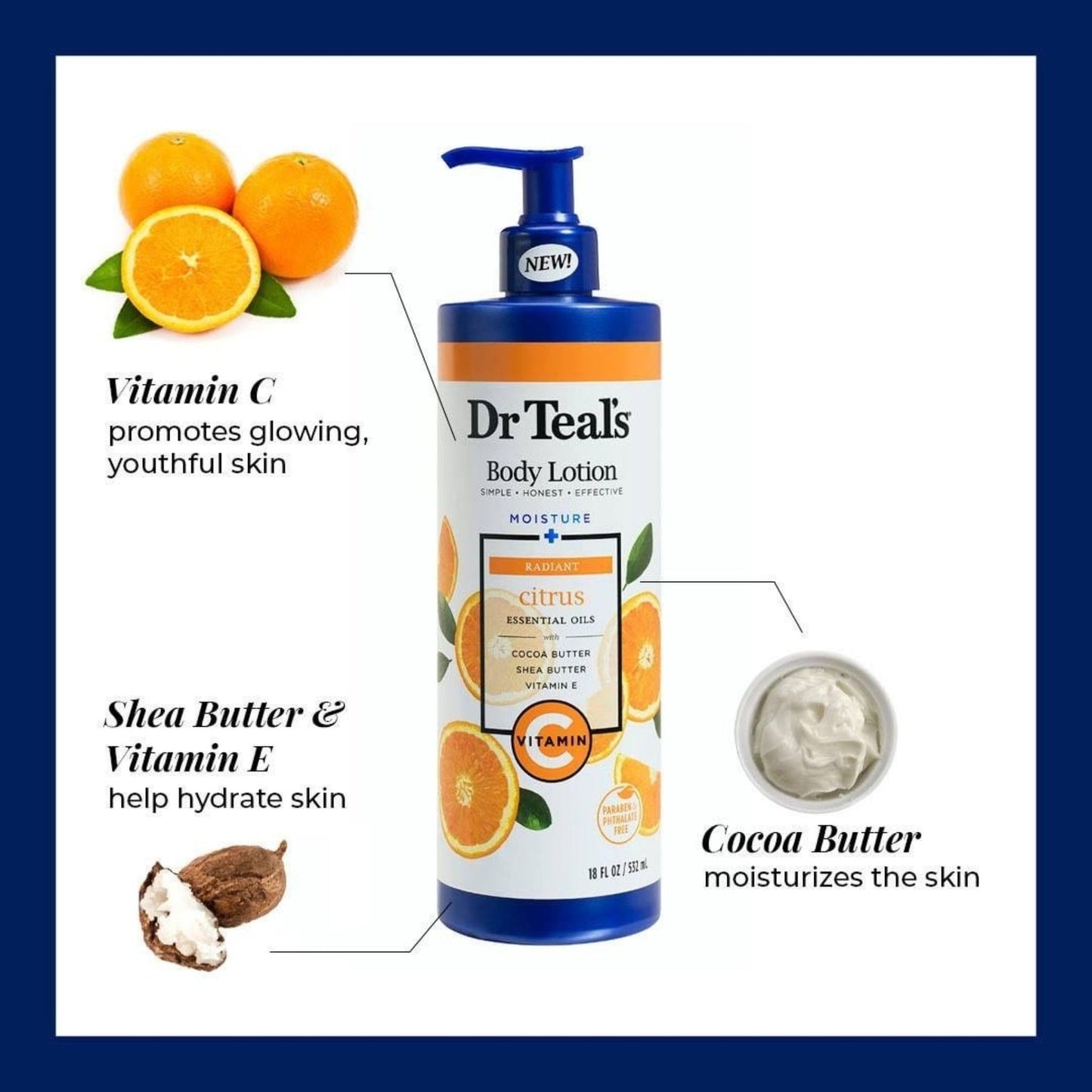 DR TEAL'S Glow & Radiance Body Lotion with Vitamin C