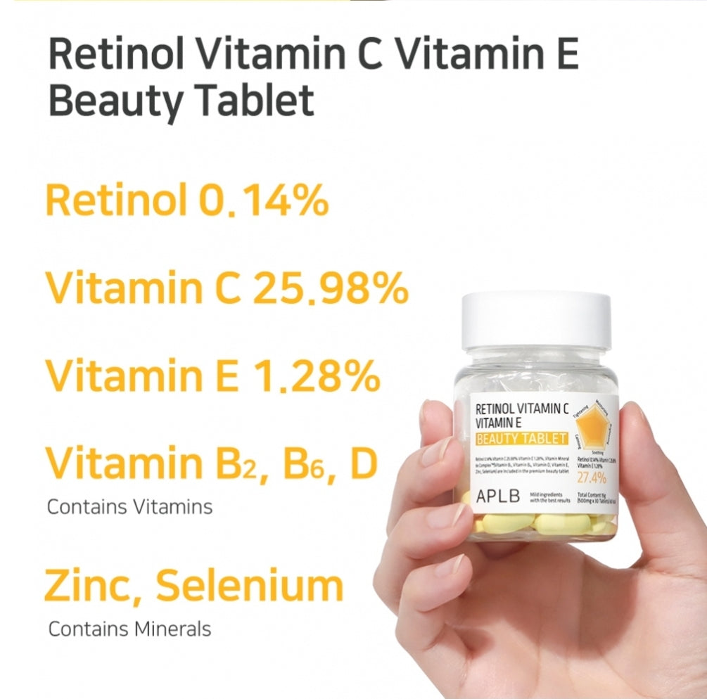APLB Retinol Vitamin C Vitamin E Beauty Tablet