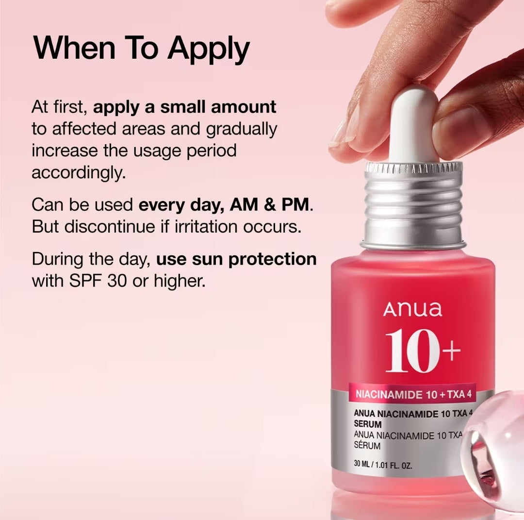 ANUA Niacinamide 10% +TXA 4% Dark Spot Correcting Serum