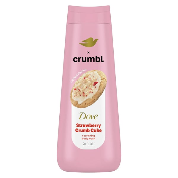 DOVE Crumbl Strawberry Crumb Cake Body Wash 20oz