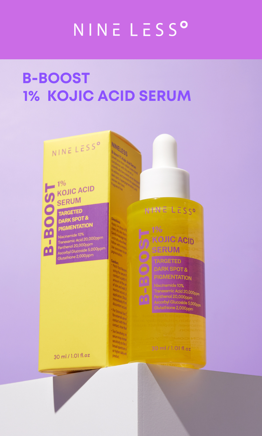 NINELESS B-Boost 1% Kojic Acid Serum 30ml