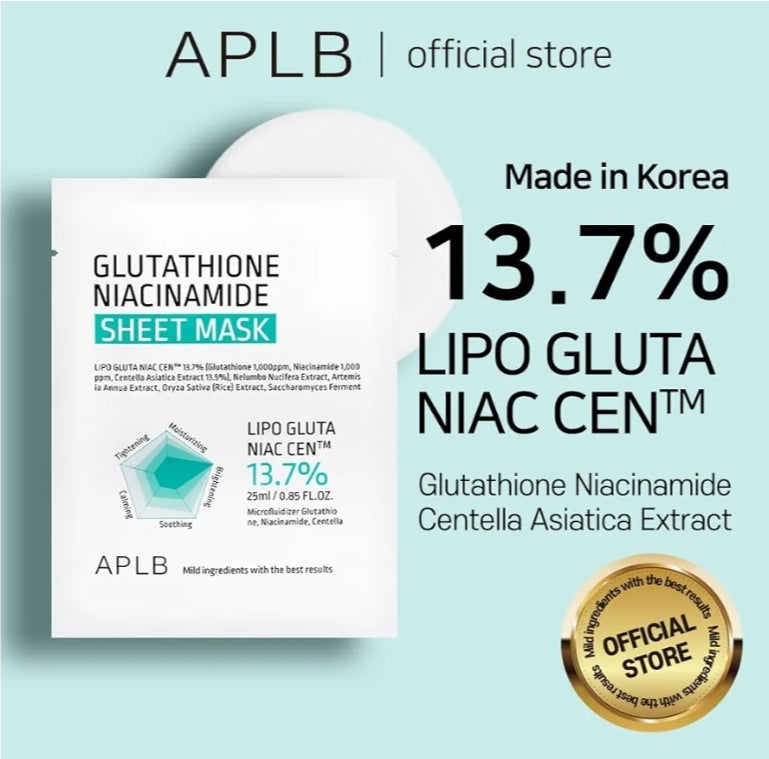 APLB Glutathione Niacinamide Sheet Mask