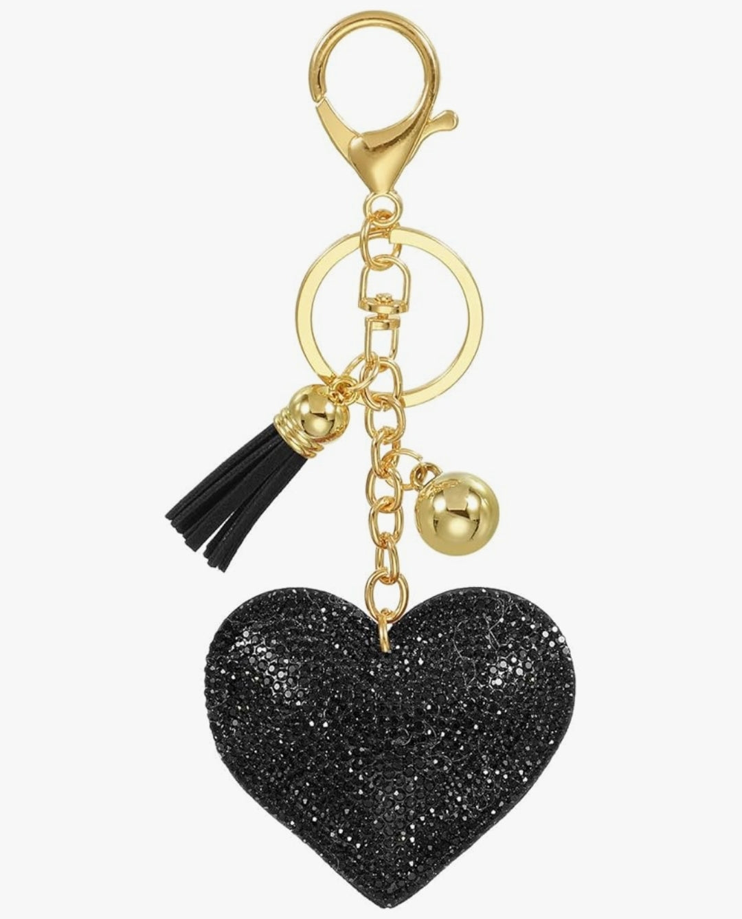 Rhinestone Heart Bag Charm/Keychain