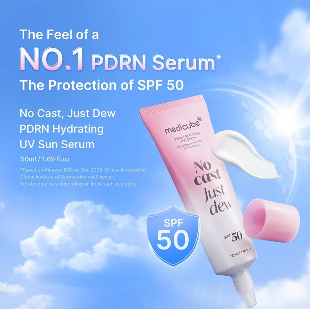 MEDICUBE Just Dew PDRN Hydrating UV Sun Serum SPF 50