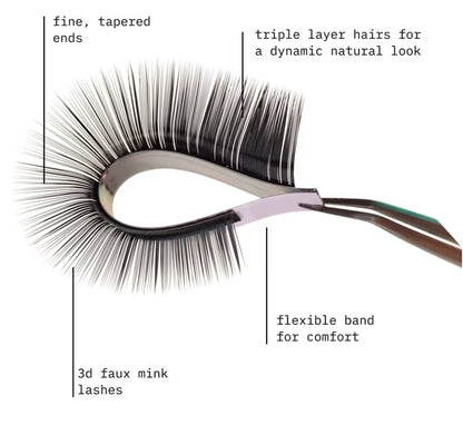 KARA BEAUTY Fabulashes 3D Faux Mink False Eyelashes Style A7