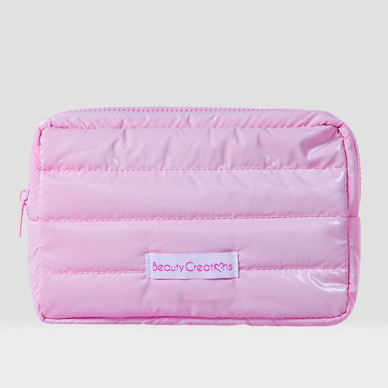 BEAUTY CREATIONS  Puff Cosmetic Bag- Pink