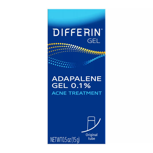 DIFFERIN Retinoid Adapalene Gel 0.1% Acne Treatment for Face and Body - 15g