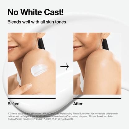 ANUA Zero-cast Moisturizing Finish Sunscreen