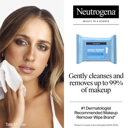 NEUTROGENA Makeup Remover Ultra-Soft Micellar Cleansing Wipes, 25 Count