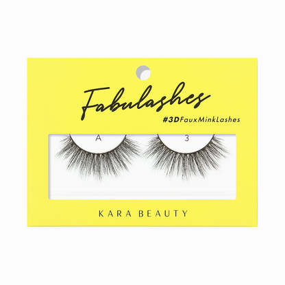 KARA BEAUTY Fabulashes 3D Faux Mink False Eyelashes Style A3
