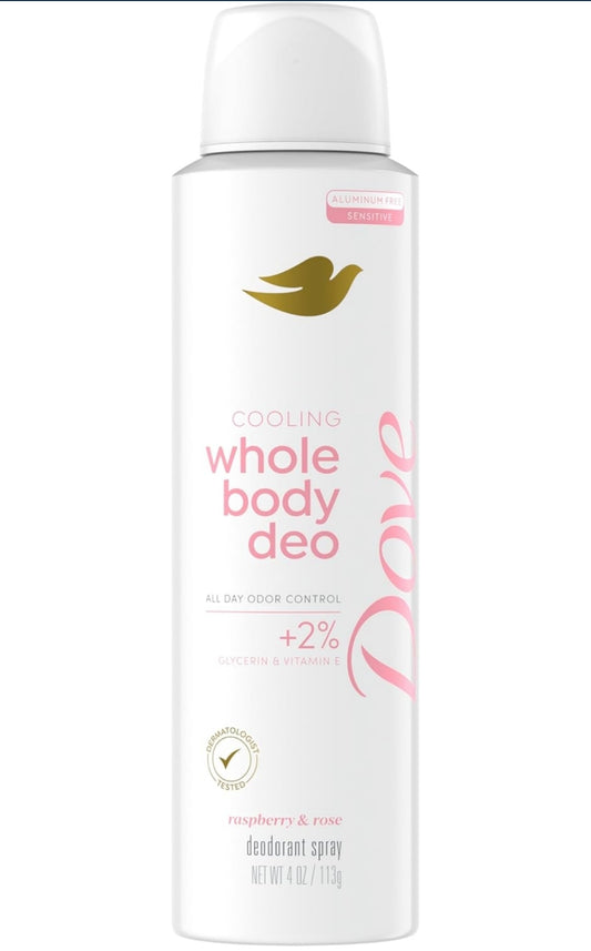 DOVE Whole Body Deodorant Raspberry & Rose 4oz