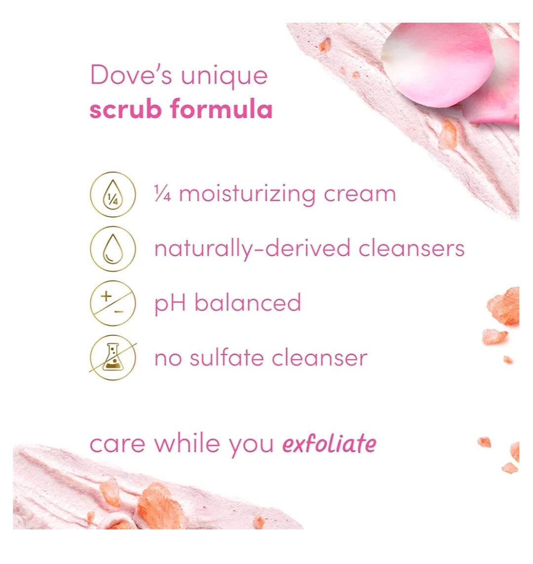 DOVE Himalayan Salt & Rose Oil Body Scrub