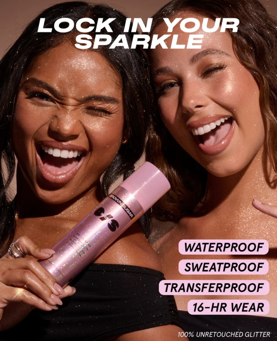 ONE SIZE Waterproof Glitter Setting Spray-Brown Sugar