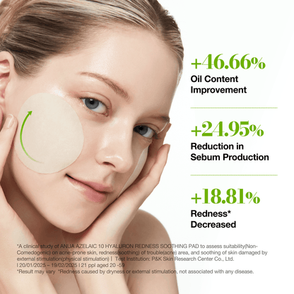 ANUA Azelaic 10 Hyaluron Redness Soothing Pad