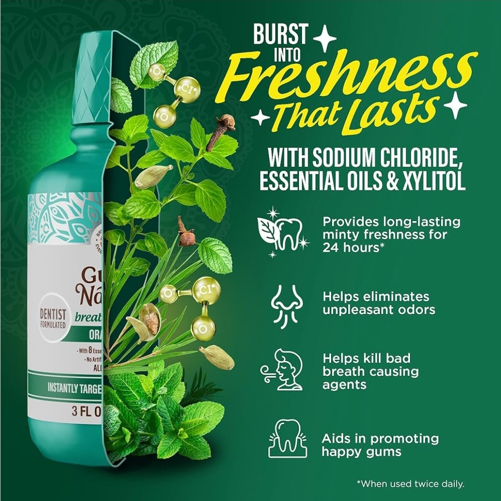 GURU NANDA Breath Harmonizer Oral Rinse 3oz