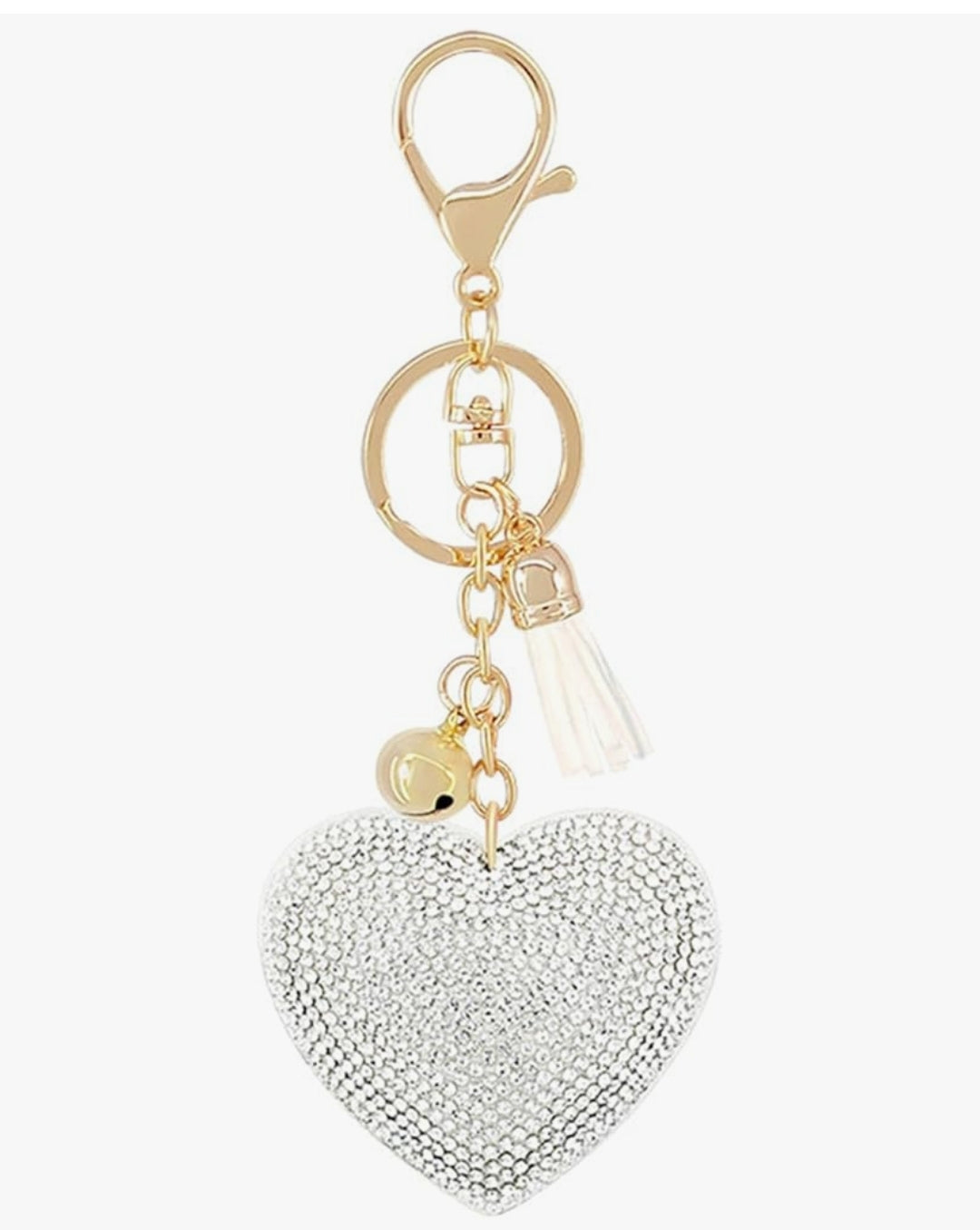 Rhinestone Heart Bag Charm/Keychain