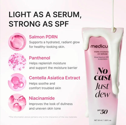 MEDICUBE Just Dew PDRN Hydrating UV Sun Serum SPF 50