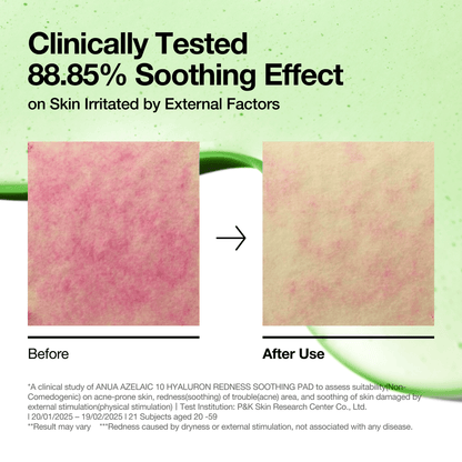 ANUA Azelaic 10 Hyaluron Redness Soothing Pad