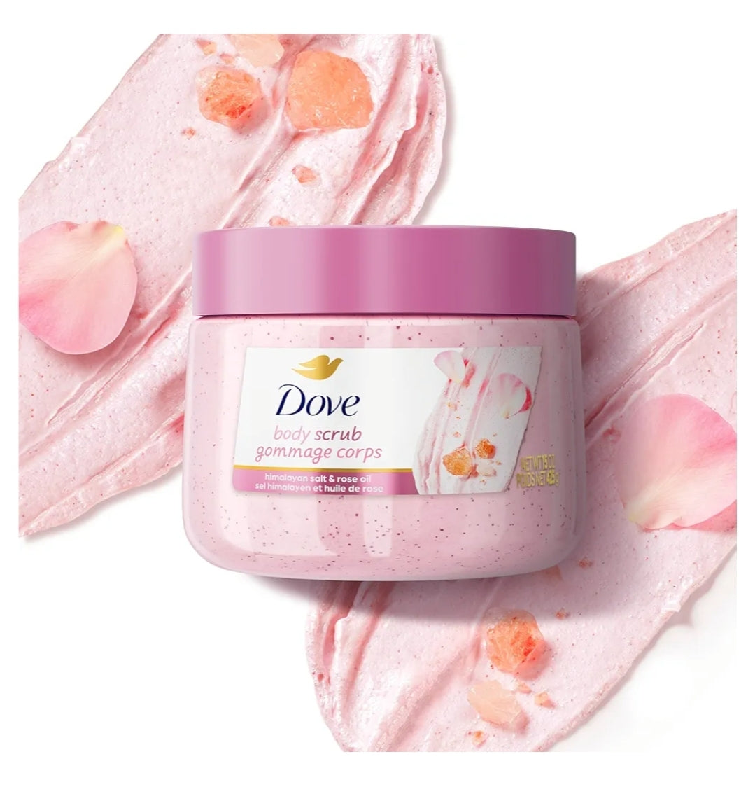 DOVE Himalayan Salt & Rose Oil Body Scrub