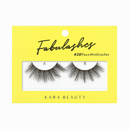 KARA BEAUTY Fabulashes 3D Faux Mink False Eyelashes Style A8