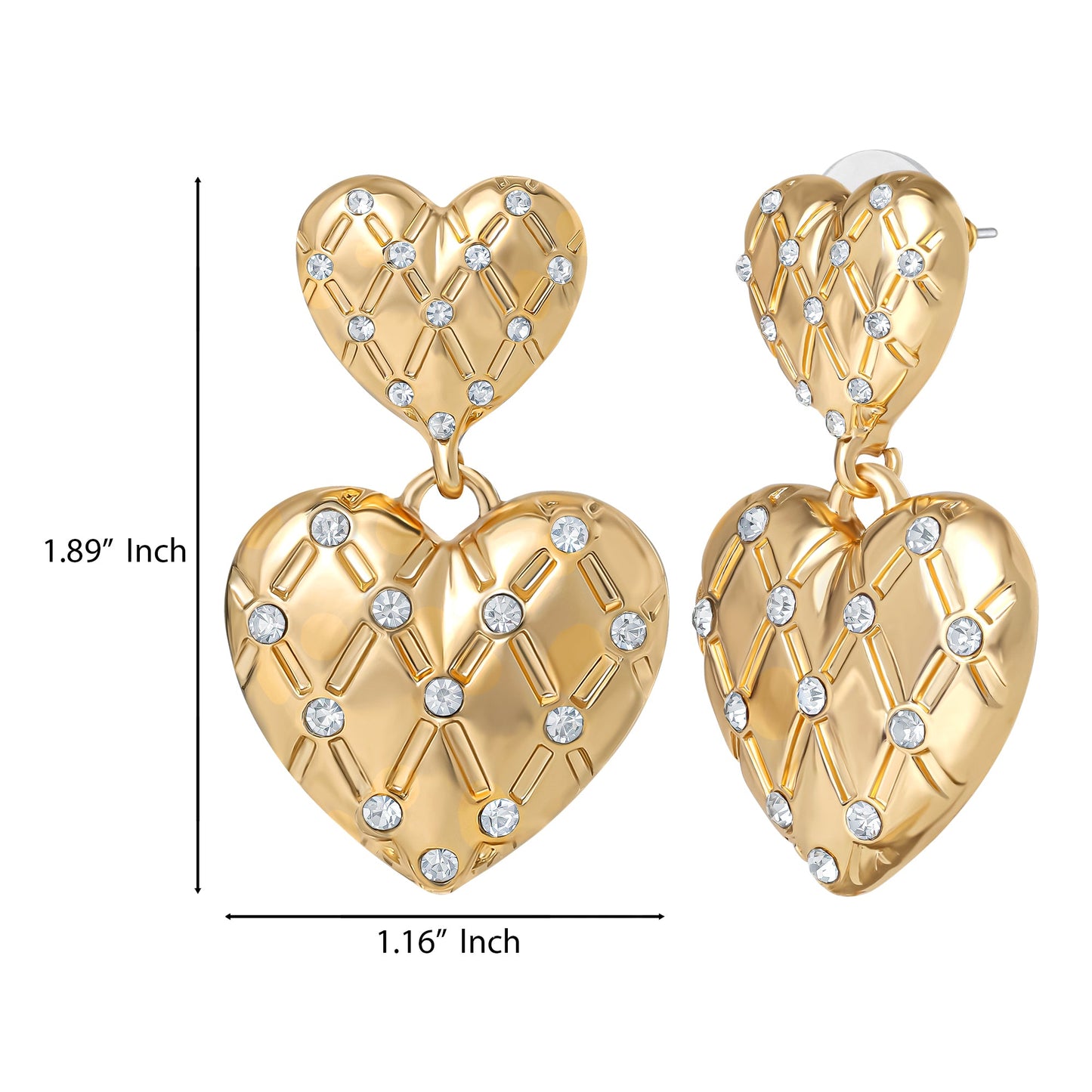 JUICY COUTURE Padlock Heart & Key Earrings